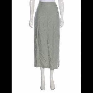 Eskandar Linen Mid-Length Skirt
